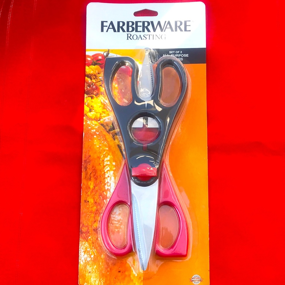 FARBERWARE ROASTING SET OF 2 ALL PURPOSE SHEARS